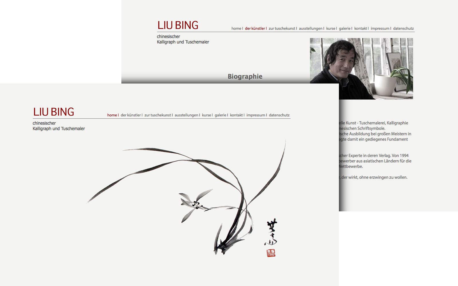 Liu Bing, Tuschemaler